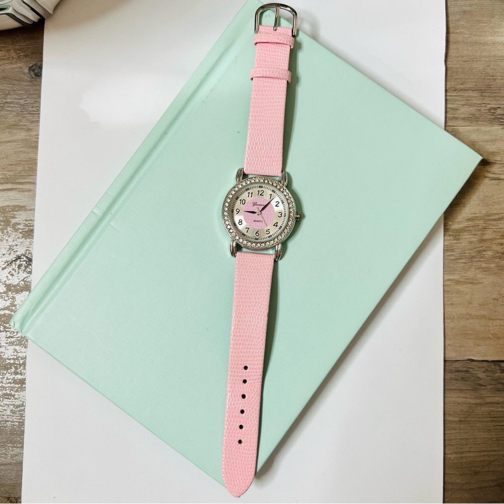Pink Leather Genevex Watch